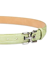 Sam Edelman Double-e Plaque High Shine Patent Leather Belt