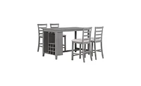 Slickblue 5-Piece Multi-Functional Counter Height Dining Set for Versatile and Stylish Spaces