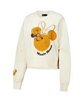 Freeze Max Women's Cream Disney Minnie Sketch Oversized Pullover Sweatshirt