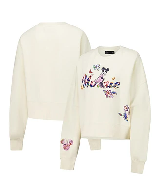 Freeze Max Women's Cream Disney Minnie Garden Oversized Pullover Sweatshirt