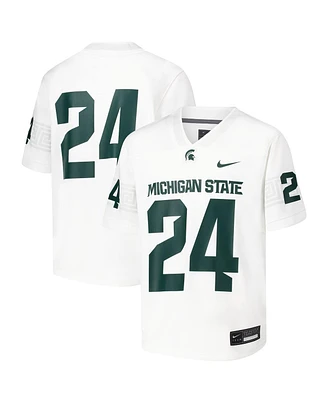 Nike Big Boys and Girls 24 White Michigan State Spartans Untouchable Football Jersey