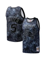 Mitchell & Ness Men's Vince Carter Black Toronto Raptors Hardwood Classics 1998/99 Tie-Dye Swingman Jersey