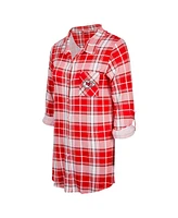 Concepts Sport Women's Red/White Kansas City Chiefs Ashford Plaid Knit Nightshirt