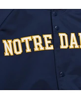 Mitchell & Ness Men's Navy Notre Dame Fighting Irish Lightweight Current Logo Satin Full-Snap Jacket