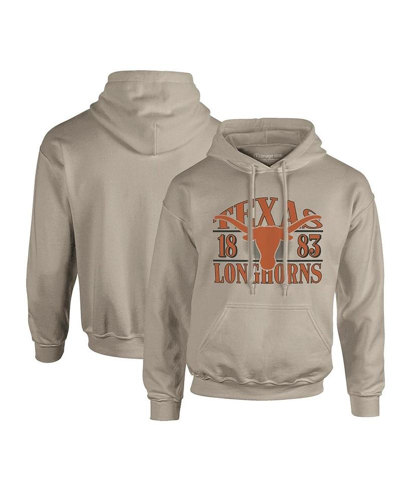 Image One Men's Tan Texas Longhorns Upper Arch Letters Pullover Hoodie