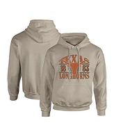 Image One Men's Tan Texas Longhorns Upper Arch Letters Pullover Hoodie