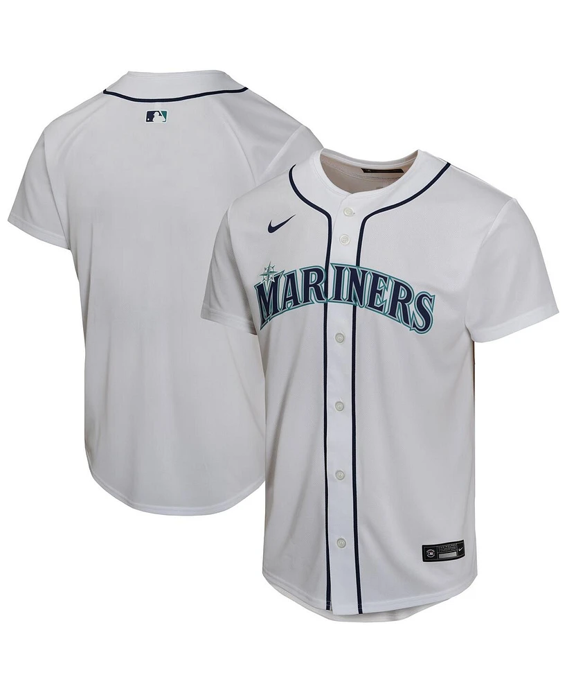 Nike Big Boys and Girls White Seattle Mariners Home Game Jersey