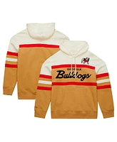 Mitchell & Ness Men's Cream Georgia Bulldogs Big Tall Head Coach Pullover Hoodie