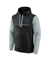 Fanatics Men's Black/Gray Las Vegas Raiders Big Tall Outline Pullover Hoodie