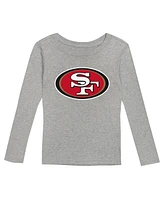 Outerstuff Preschool Heather Gray San Francisco 49ers Long Sleeve T-Shirt and Pants Sleep Set