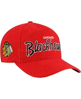 '47 Brand Men's Red Chicago Blackhawks Crosstown Corduroy Hitch Adjustable Hat