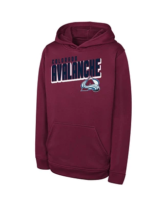 Outerstuff Big Boys and Girls Burgundy Colorado Avalanche Cyber Punk Performance Hoodie