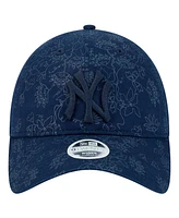 New Era Women's Navy New York Yankees Tonal Floral 9twenty Adjustable Hat