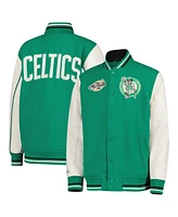 Mitchell & Ness Big Boys and Girls Kelly Green Boston Celtics Full-Snap Varsity Jacket