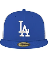 New Era Men's Royal Los Angeles Dodgers Team Color 59FIFTY Trucker Fitted Hat