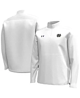 Under Armour Men's White Notre Dame Fighting Irish Motivate Quarter-Zip Performance Jacket