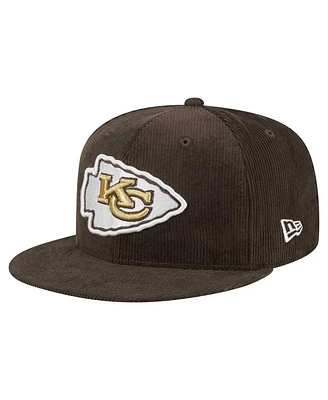 New Era Men's Brown Kansas City Chiefs Choco Cord 59FIFTY Fitted Hat