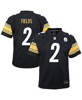 Nike Big Boys and Girls Justin Fields Black Pittsburgh Steelers Team Game Jersey