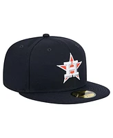 New Era Men's Navy Houston Astros Checkered Undervisor 59FIFTY Fitted Hat