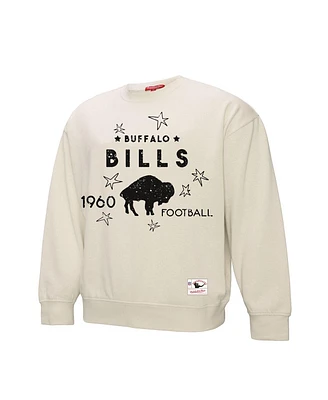Mitchell & Ness Women's Cream Buffalo Bills Shooting Stars Pullover Sweatshirt