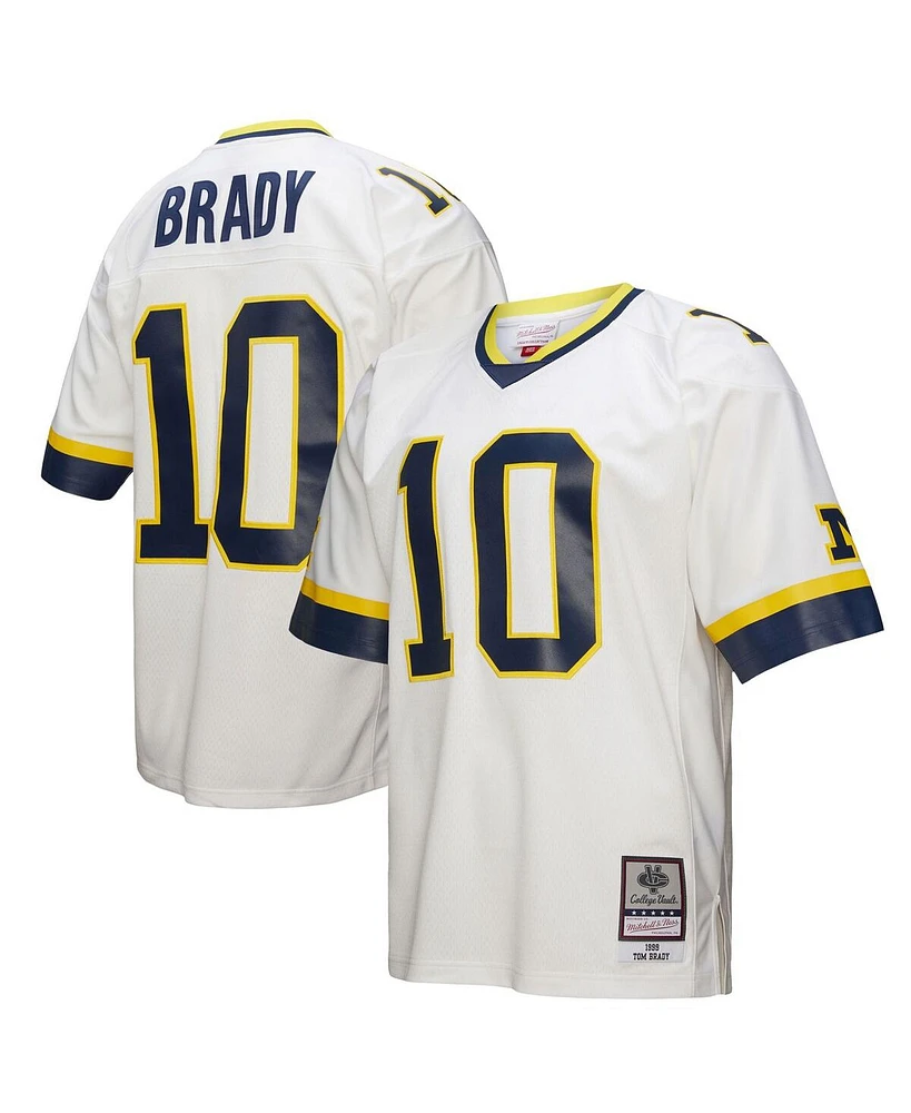 Mitchell & Ness Men's Tom Brady White Michigan Wolverines 1999 Legacy Jersey