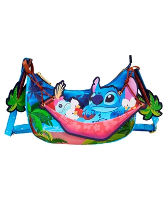 Loungefly Lilo and Stitch Camping Cuties Hammock Crossbody Handbag