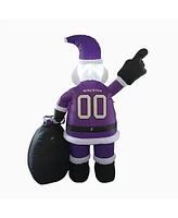 Logo Brands Baltimore Ravens 7' Inflatable Santa