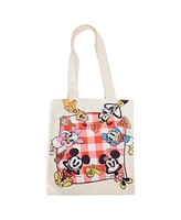 Loungefly Mickey Friends Picnic Canvas Tote Bag