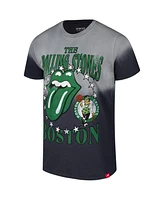 Sportiqe Men's and Women's Gray Rolling Stones x Boston Celtics Bingham Collab T-Shirt