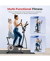 Sunny Health & Fitness Smart Compact Sit and Stand Elliptical