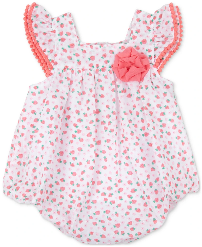 Baby Essentials Girl Strawberry-Print Romper