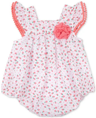 Baby Essentials Girl Strawberry-Print Romper