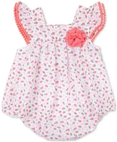 Baby Essentials Girl Strawberry-Print Romper