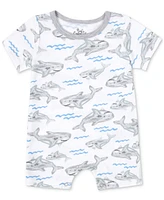 Baby Essentials Boys 2-Pc. Shark Rompers Set