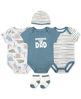 Baby Essentials Boys 5-Pc. Handsome Bodysuits, Hat, & Socks Set