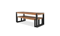 Slickblue 3-pieces Outdoor Dining Table With 2 Benches For Outdoor & Indoor