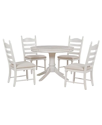 Slickblue 5-Piece Retro Functional Dining Table Set for Stylish and Versatile Dining Solutions