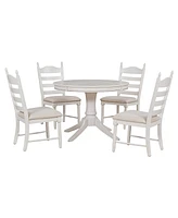 Slickblue 5-Piece Retro Functional Dining Table Set for Stylish and Versatile Dining Solutions