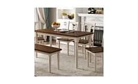 Slickblue Classic 6-Piece Dining Set for Timeless Style and Comfortable Dining Experience