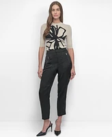 Dkny Women's Elastic Waist-Back Zipper Trousers