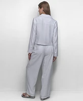 Dkny Women's Zipper Detailed Crinkle Jacket