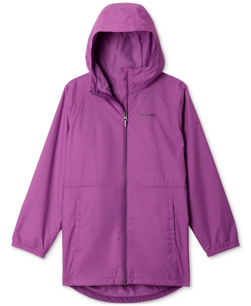 Columbia Big Girls Switchback Long Hooded Waterproof Jacket