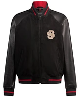 Boss X Creation of The Gods Men's Leather Varsity Jacket