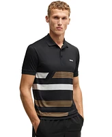 Boss by Hugo Men's Stripe Print Regular-Fit Paddy Polo