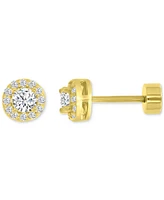 Cubic Zirconia Stud Earrings (1/2 ct. t.w.) in 14k Gold-Plated Sterling Silver