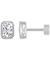 Cubic Zirconia Rectangle Stud Earrings (2-1/4 ct. t.w.) in 14k Gold-Plated Sterling Silver