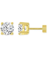 Cubic Zirconia Stud Earrings (1-1/2 ct. t.w.) 14k Gold-Plated Sterling Silver