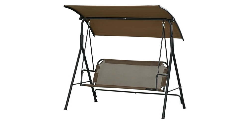 Slickblue 3-Seat Outdoor Patio Swing Chair with Cushions for Comfortable and Relaxing Seating