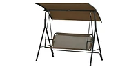 Slickblue 3-Seat Outdoor Patio Swing Chair with Cushions for Comfortable and Relaxing Seating