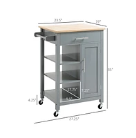 Slickblue Compact Kitchen Island Cart on Wheels for Convenient and Mobile Kitchen Storage